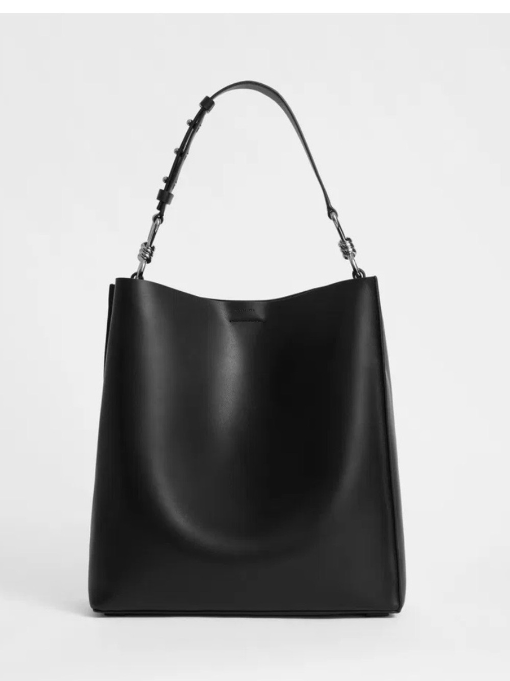 All Saints Captain Leather North South Tote Bag - Picture 6 of 11